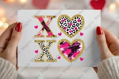 XOXO Valentine Day Heart Brushstroke Png Product Image 2
