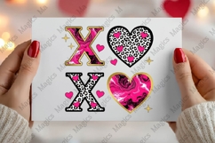 XOXO Valentine Day Heart Brushstroke Png Product Image 2