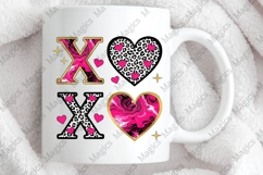 XOXO Valentine Day Heart Brushstroke Png Product Image 3
