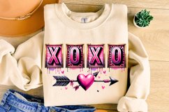 Xoxo PNG, Valentine Xoxo PNG, Retro Valentine&#039;s Day PNG Product Image 1