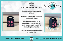 XOXO Valentine Gift Box SVG | Valentine Treat Box Cut File Product Image 2