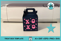 XOXO Valentine Gift Box SVG | Valentine Treat Box Cut File Product Image 3