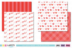 Red and pink printable scrapbook backgrounds