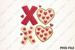 XOXO Valentine Yarn Crochet Clipart Product Image 1