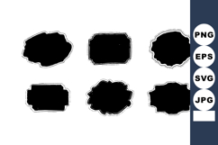 Black Vintage Decorative Labels Design with Ornate Frames an Product Image 1