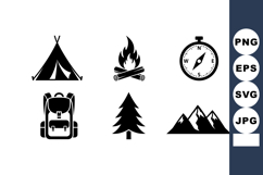 Camping and Hiking Outdoor Adventure Equipment Tent Campfire Product Image 1