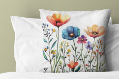 Wildflower Clusters - watercolor flowers borders PNG Product Image 2