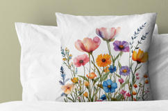 Wildflower Clusters - watercolor flowers borders PNG Product Image 2