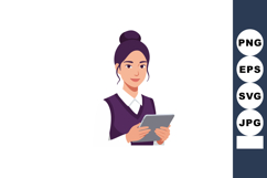 Young woman using tablet digital device technology communica Product Image 1