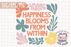 Floral Quote Abstract Boho Aesthetic SVG Motivational Product Image 1