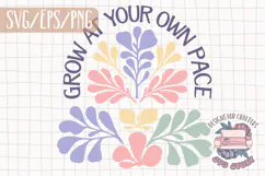 Floral Quote Abstract Boho Aesthetic SVG Motivational Product Image 1