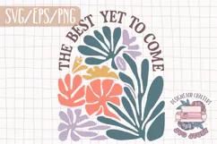 Floral Quote Abstract Boho Aesthetic SVG Motivational Product Image 1