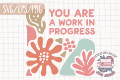 Floral Quote Abstract Boho Aesthetic SVG Motivational Product Image 1