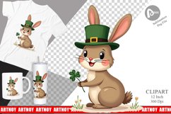 Rabbit St. Patrick Clipart Product Image 1