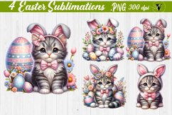 Easter Kitten with bunny ears | Easter clipart Product Image 1