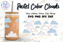 Spring pastel color clouds | 16oz Glass Wrap Product Image 1
