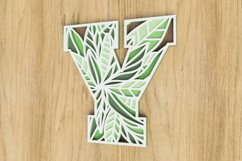 Layered Botanical Alphabet Laser Cut File - Letter Y Product Image 3