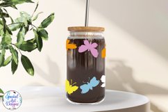 Colored butterflies | 16oz Libbey Glass Can Wrap Cut file Product Image 2