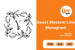 Sweet Blossom Line Monogram Product Image 1