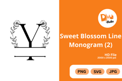 Simple Blossom Line Monogram Product Image 1