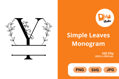 Simple Leaves Monogram Product Image 1