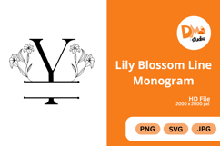 Lily Blossom Line Monogram Product Image 1
