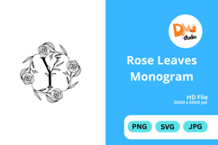 Rose Leaves Monogram Product Image 1
