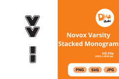 Handwriting Varsity Stacked Monogram Product Image 1