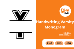 Handwriting Varsity Monogram Product Image 1