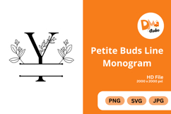 Petite Buds Line Monogram Product Image 1