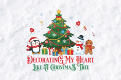 Decorating My Heart Like A Christmas Tree Shirt Design Product Image 3