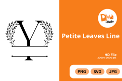 Petite Leaves Line Monogram Product Image 1