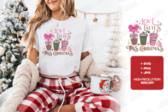 Love &amp; Lattes This Christmas Cute Holiday Drinks SVG Product Image 1