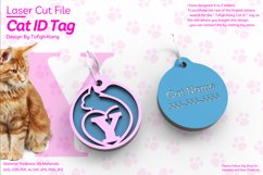 Y | Cat ID Tag | Cat ID Tag Slide On Collar| laser cut | SVG Product Image 2