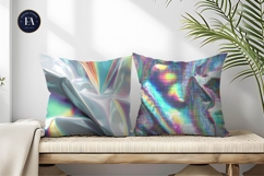 Chrome Shiny Y2K Futuristic Holographic Digital Paper Product Image 2