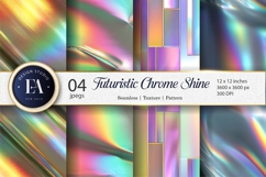Y2K Holographic Chrome Shiny Futuristic Digital Paper Product Image 1