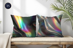 Chrome Shiny Y2K Futuristic Holographic Digital Paper Product Image 2