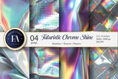 Chrome Shiny Y2K Futuristic Holographic Digital Paper Product Image 1