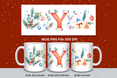 Christmas Mug Customizable Custom Winter Coffee Cup Letter Y Product Image 1