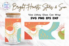 Bright color spots, hearts, stars and sun | 16oz Glass Wrap Product Image 1