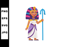 Ancient Egyptian Pharaoh Woman with Crook Staff Traditional Product Image 1