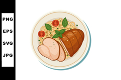Grilled chicken breast with spaghetti pasta and cherry tomat Product Image 1