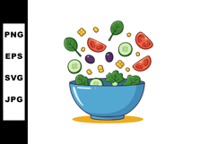 Fresh vegetable salad bowl with tomatoes cucumbers olives an Product Image 1