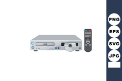 DVD player with disc and remote control modern electronic de Product Image 1