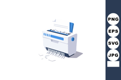 Paper Shredder Machine Destroying Documents Office Equipment Product Image 1