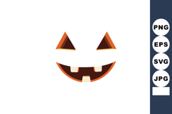 Halloween pumpkin jack o lantern face with toothy smile vect Product Image 1