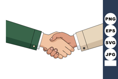Business handshake agreement concept with formal suits vecto Product Image 1