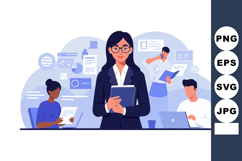 Businesswoman Leading Team Collaboration in Office Environme Product Image 1