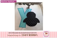 Penguin Monograms Alphabet machine embroidery bundle 1515B Product Image 5