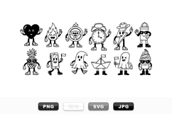 Cute Cartoon Character SVG Clipart Bundle for Crafts Product Image 1